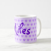 Meilen in Lila Kaffeetasse (VorderseiteRechts)