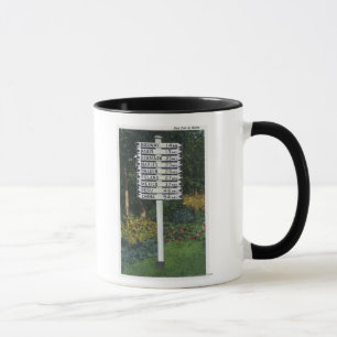 Meilen-Markierungs-Wegweiser Tasse