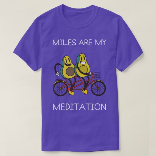 Meilen Meditation Mountain Avocado Biking Cycling T-Shirt (Design vorne)