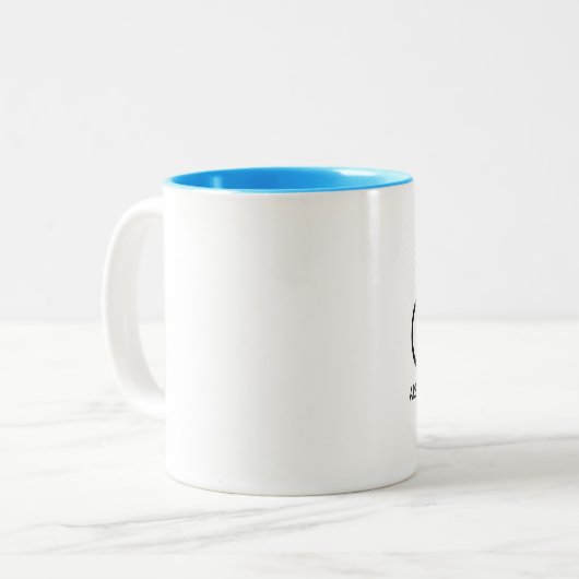 Meilen sind meine Meditation Zweifarbige Tasse (Vorderseite Links)