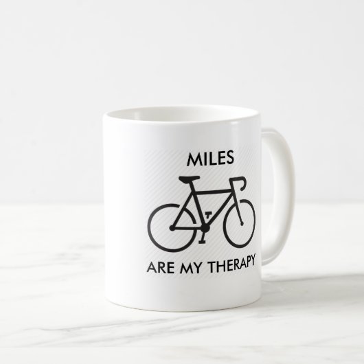 Meilen sind meine Therapie Kaffeetasse (VorderseiteRechts)