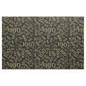 Meilenstein 100 Zahlenmuster Schwarz/Gold Stoff (Fat Quarter (45,7 x 55,9 cm))