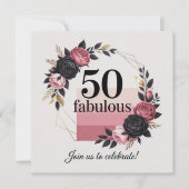 Meilenstein 50. Geburtstag nachdenkliche Botschaft Feiertagskarte (Vorderseite)