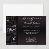 Meilenstein-50. Geburtstags-Party Einladung (Vorne/Hinten)