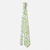 Meilenstein 50 Random Zahlenmuster Grün/Weiß Krawatte (Rückseite)