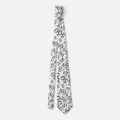 Meilenstein 50 Random Zahlenmuster Schwarz/Weiß Krawatte (Rückseite)