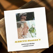 Meilenstein 90. Geburtstag 2 Fotos Serviette