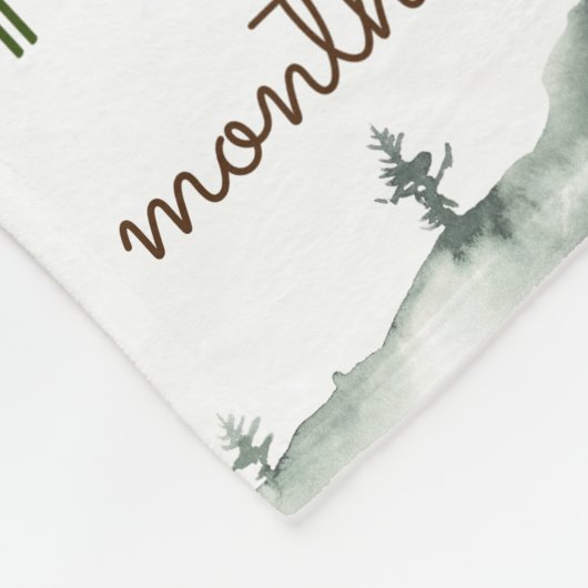 Meilenstein-Aquarellwald Fleecedecke (Ecke)