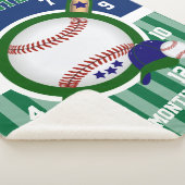 Meilenstein Baby Blanket - ⚾ Baseball Sport 2 Sherpadecke (3/4)