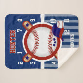 Meilenstein Baby Blanket - ⚾ Baseball Sport Sherpadecke (Vorderseite (Horizontal))