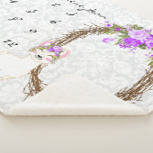 Meilenstein Baby Blanket - Llama - Lila Sherpadecke (3/4)