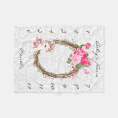 Meilenstein Baby Blanket - Llama - Pink Fleecedecke (Vorderseite (Horizontal))