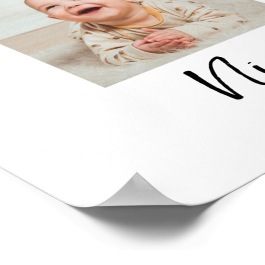 Meilenstein Baby First Year 12 Monate Foto Collage Poster (Ecke)