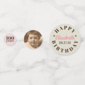 Meilenstein Birthday | Wählen Sie Ihr Jahr individ Konfetti (Vorderseiten)