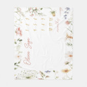 Meilenstein Blanket Girl Individuelle Name Fleecedecke (Vorderseite)