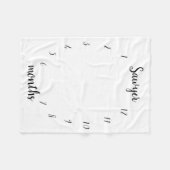 Meilenstein-Decke Fleecedecke (Vorderseite (Horizontal))