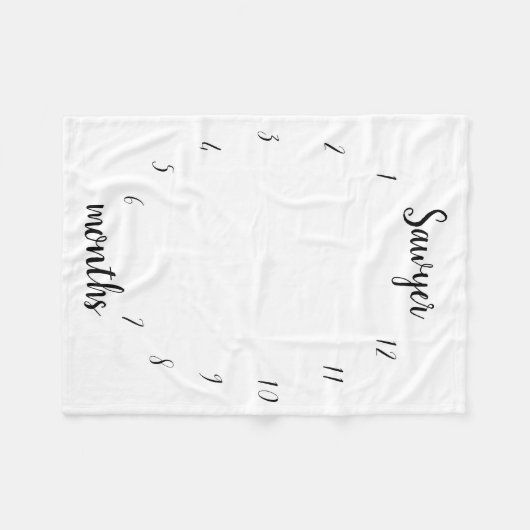 Meilenstein-Decke Fleecedecke (Vorderseite (Horizontal))