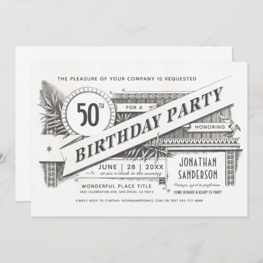 Meilenstein Einladungen zum Geburtstag | Oberstes (Vorne/Hinten)