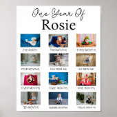 Meilenstein für das erste Jahr des Kindes 1. Gebur Poster (Vorne)