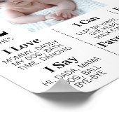 Meilenstein für das erste Jahr des Kindes 1. Gebur Poster (Ecke)