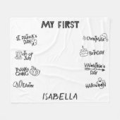 Meilenstein für das erste moderne niedliche Holida Fleecedecke (Vorderseite (Horizontal))