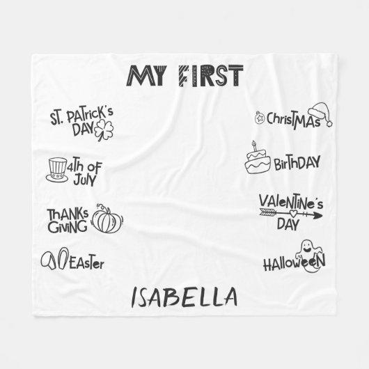 Meilenstein für das erste moderne niedliche Holida Fleecedecke (Vorderseite (Horizontal))