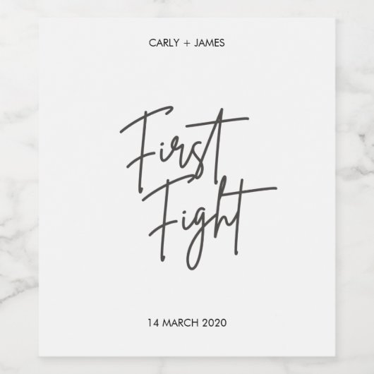 Meilenstein für Hochzeiten - Flasche 3 Weinetikett (Einzelnes Label)