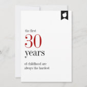 Meilenstein Geburtstag 30. Geburtstagskarte Einladung (Vorderseite)