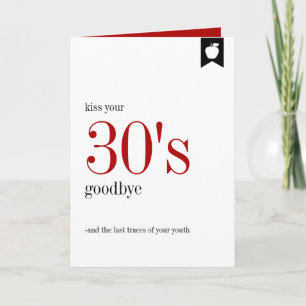 Meilenstein Geburtstag 30. Geburtstagskarte Karte