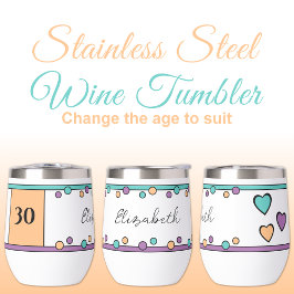 Meilenstein Geburtstag 30. Name orange grün