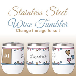 Meilenstein Geburtstag 40. Name braun blau