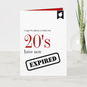 Meilenstein Geburtstag abgelaufen 30. Geburtstagsk Karte