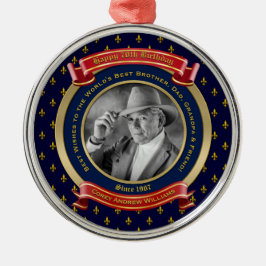 Meilenstein Geburtstag Gold Foto 70. 70. Blue Re Ornament Aus Metall