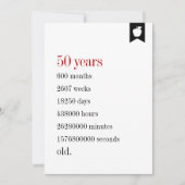 Meilenstein Geburtstag Tage Alte Geburtstagskarte Einladung (Vorderseite)