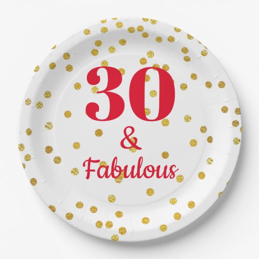 Meilenstein - Geburtstag - Teller auf Papier (Vorderseite)