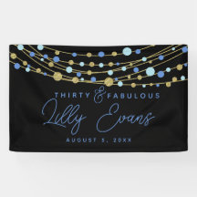 Meilenstein Geburtstagsbanner anpassen, 40. Blau