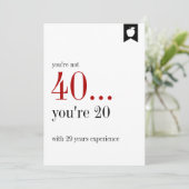 Meilenstein Geburtstagserfahrung Geburtstagskarte Einladung (Stehend Vorderseite)