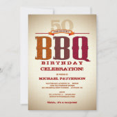 Meilenstein Geburtstagsfeier GRILLEN Einladung (Vorderseite)