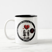 Meilenstein-Geschenk für benutzerdefinierte Erholu Zweifarbige Tasse (Links)