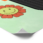 Meilenstein Groovy Hippie Geburtstagsfeier Poster (Ecke)