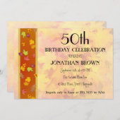 Meilenstein Herbst Geburtstagsfeier Einladung (Vorne/Hinten)