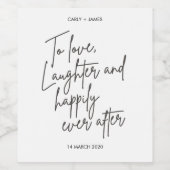 Meilenstein-Hochzeitsflugzeug - Flasche 1 Weinetikett (Einzelnes Label)