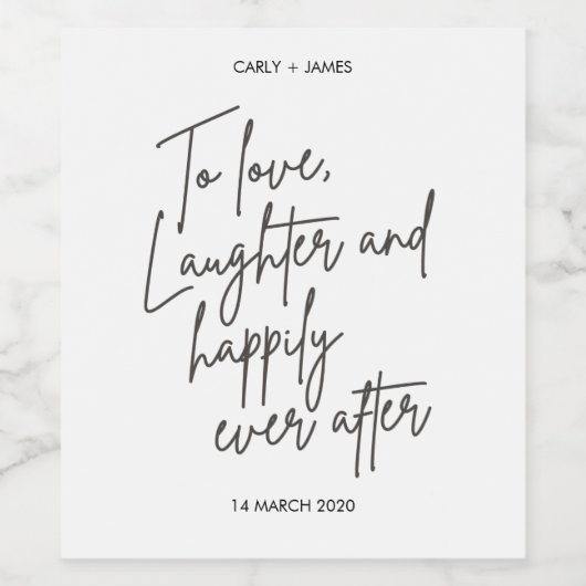 Meilenstein-Hochzeitsflugzeug - Flasche 1 Weinetikett (Einzelnes Label)