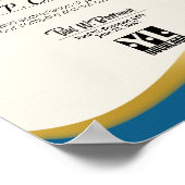 Meilenstein-Jubiläumsurkunde Poster (Ecke)