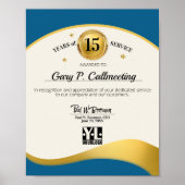 Meilenstein-Jubiläumsurkunde Poster (Vorne)