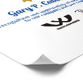 Meilenstein-Jubiläumsurkunde Poster (Ecke)