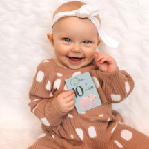 Meilenstein-Karte des ersten Jahres "Niedliche Jun