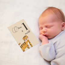 Meilenstein-Karte des ersten Jahres "Niedliche Jun