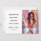 Meilenstein Moments Foto Abschluss Einladung (Vorderseite)