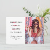 Meilenstein Moments Foto Abschluss Einladung (Stehend Vorderseite)